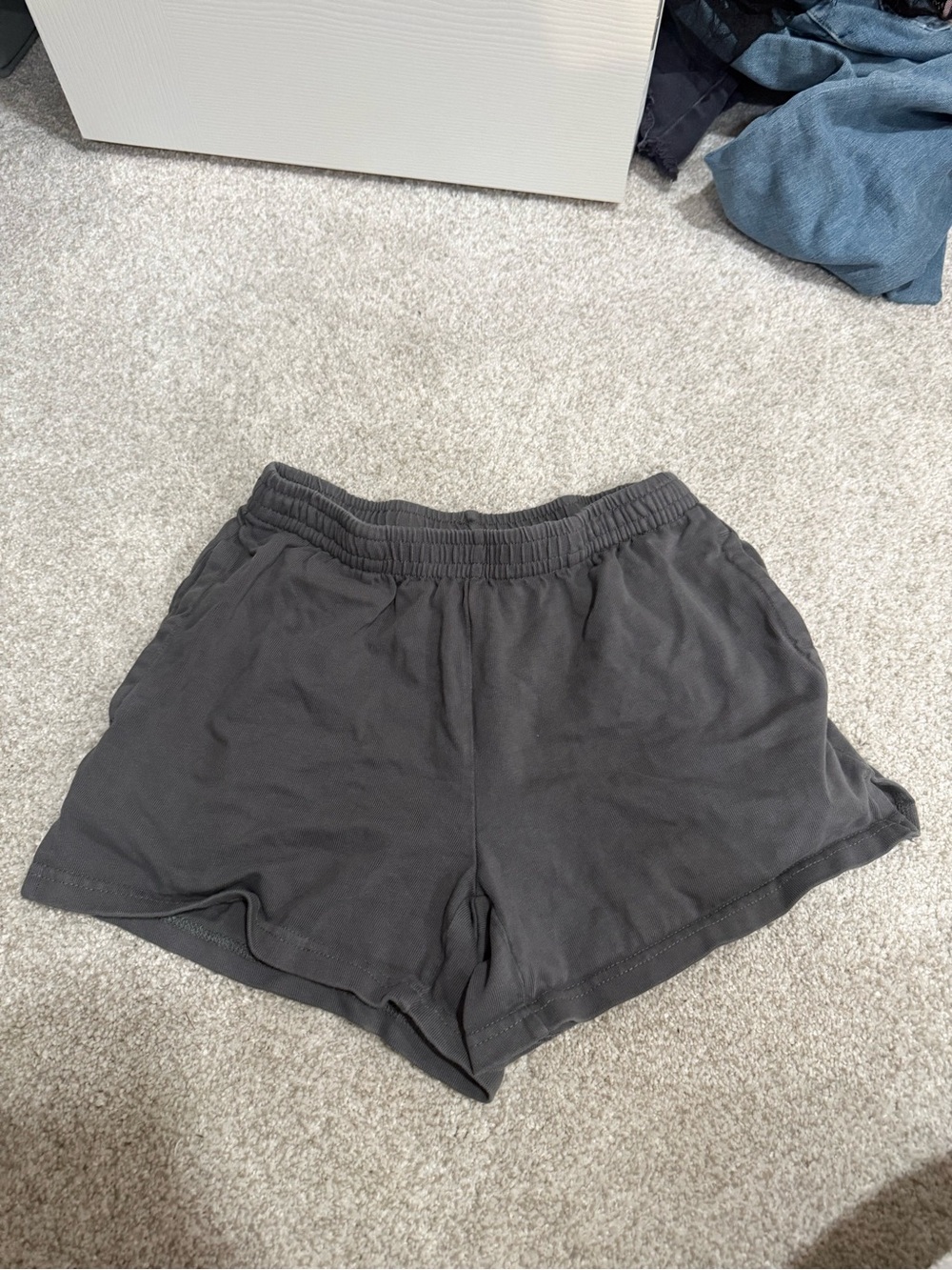 wild fable Charcoal Elastic Waist Casual Shorts
